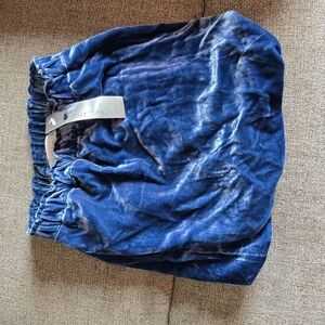Curio And Kind Blue Velvet Kids Skirt